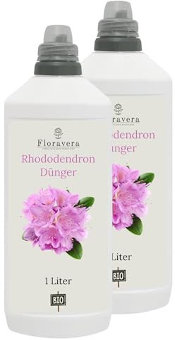 Floravera Premium Rhododendron Bio-Flüssigdünger 1 Liter Rhododendrondünger Dünger (2 Liter (1 Liter Doppelpack))