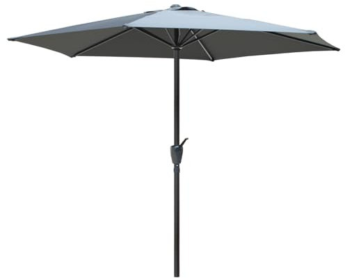 RANSENERS Sonnenschirm Ø 270cm mit Hochwertiger Rahmen und Stoff - Kippbarer Gartenschirm mit UV50+ zum Schutz vor Sonnenstrahlen im Freien