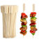zoerbufan 60 Pièces Brochettes en Bambou pour Brochettes, Fruits, Légumes, Brochettes Fingerfood en Bambou, Tailles 15cm