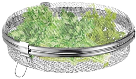 Dehydrator Hanging Net - Round Mesh Basket, Stackable Food Tray | Healthy Herb Storage, Breathable Ventilated Container Hooks For Drying Herbs Balcony, La Solutio