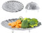 OUYUE Cesta Freidora Freidora De Aceite Cesta vaporera de Verduras de Acero Inoxidable Plegable y expandible Cesta Freidora para Croquetas(5.4x9.2)