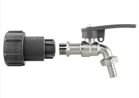 AP Supplies IBC Adaptor 2in S60X6, 1/2in BSP, Lever Tap