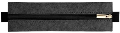 MHADBKH Federmäppchen mit elastischer Schnalle, Füllfederhalter, einfache Halterungen, tragbare Taschen, elastische Schnalle, Bleistift, Schwarz