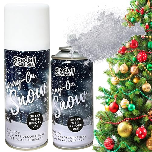 STORM TRADING GROUP 200ml Artificial Christmas Snow Spray | Xmas Tree Window Craft Decoration Perfect For Christmas Tree Real Snow Effect
