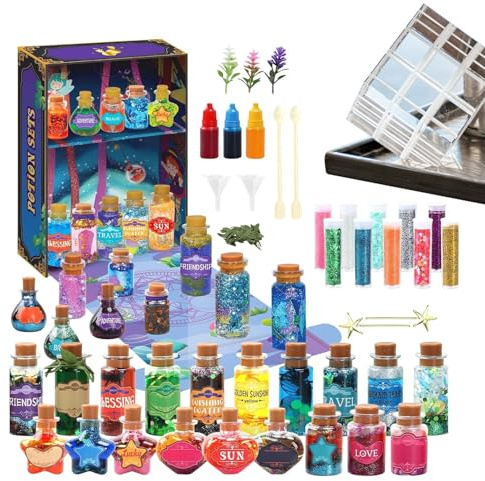 Weqizuerqi Feentränke, kreatives Set aus magischem Handwerk für Partys | Kreatives Kunstzubehör mit Flaschen, ideal für, Familien, Weihnachtsfeiern und