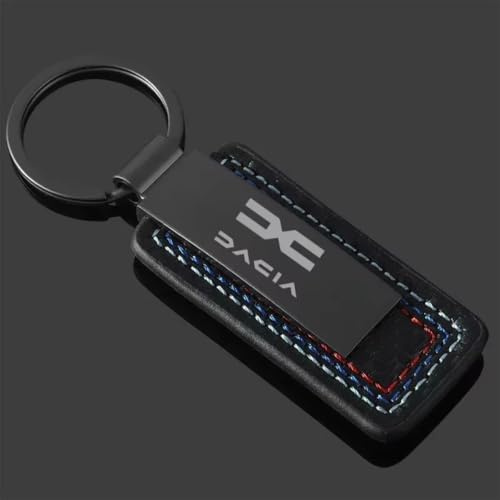 SDYAYFGE Anti Lost Car Keychain,for Duster Dacia Spring Logan Sandero Jogger Lodgy Bigster Dokker Fob Logo Emblems Keyring Replacement Swivel scratch proof Lanyard Accessory,A