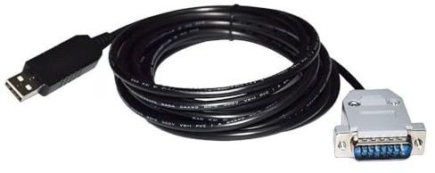 Pidwaok USB auf DB15-Stecker, 2-reihig, 15-polig, serielles Kabel, 3 Meter RS232-Kommunikationskabel für YaoHua Wiegeanzeiger an PC-Anschluss