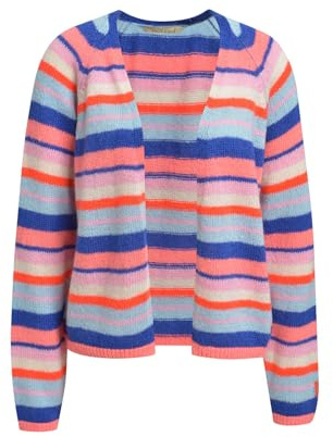 Smith & Soul Damen Offener Kurz-Cardigan mit bunten Streifen