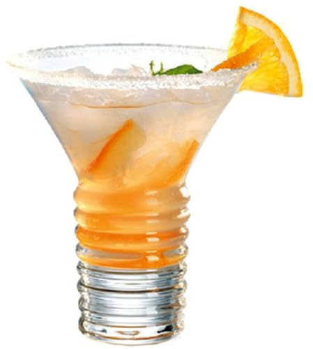 PLAFOPE Bicchiere da 240ml in Vetro Design Semplice e Personalizzato e Bomboniere per Cocktail per Feste a Tema Mare