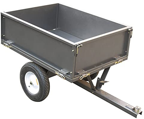 The Handy 225kg Towed Trailer - Folding Sides, Tipping Capability, Pneumatic Tyres, Durable & Universal Hitch Pin - 2 Year Guarantee