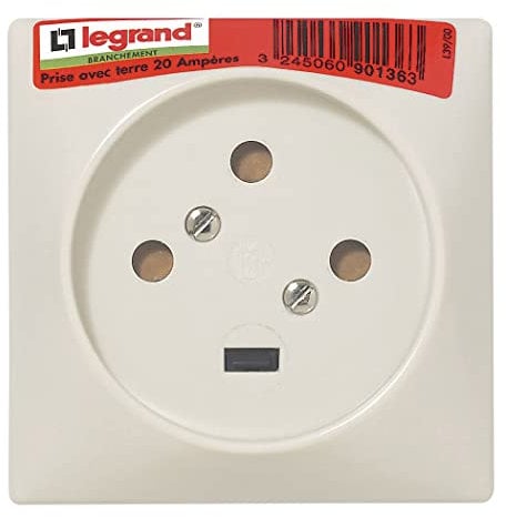 Legrand LEG90136 - Base de enchufe de de embutir (3P + T, 20 A)