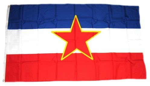 Fahne / Flagge Jugoslawien Stern 90 x 150 cm Flaggen