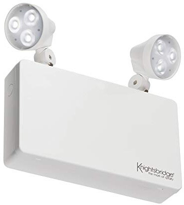 Knightsbridge 230V IP20 6W LED Twin Spot Emergency Light, White