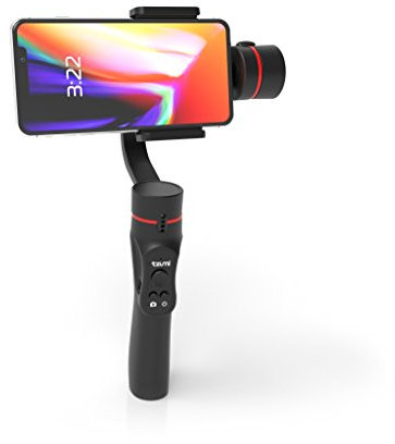 Tzumi SteadyGo Smartphone Stabilizing Gimbal – Motorized Rechargeable 3-Axis Handheld Gimbal for Smooth, Steady Digital Photography and Advanced Video Filming Techniques, Black (5643AMZ)