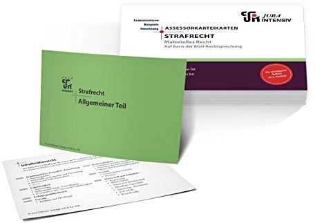 Assessor Karteikarten Strafrecht - Materielles Recht: Auf Basis der BGH-Rechtsprechung, Allgemeiner und Besonderer Teil