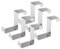FOCCTS 6 Stück Türhaken 45MM Edelstahl Reversible Haken Schrank und Schublade Haken,Schrankhaken ohne bohren,Türhaken Kleiderbügel,Handtuchhalter,Kleiderschrank 1mm Dicke