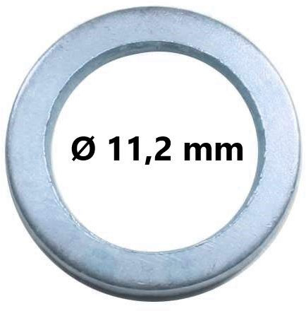 50 Fitschenringe | verzinkt | Außen Ø 15,8 mm - Innen Ø 11,2 mm | Unterlegscheiben | zum anheben von Türen