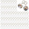 MATANA 50 Porte-Clés Photo en Acrylique, 4,5cm - Cadeaux d'Invités Personnalisés pour Mariages, Anniversaires, Baptêmes, Noël - Solide