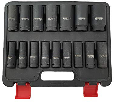 WeberTools Schlagschrauber-Nüsse 1/2 10-32 mm 16-tlg Schlagnuss-Satz