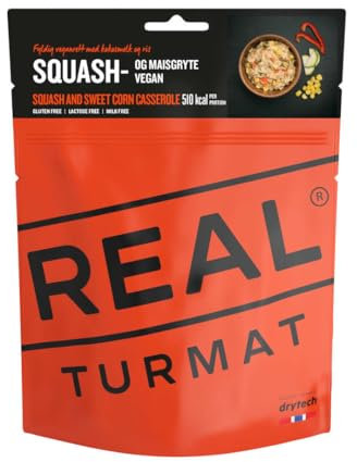 Drytech Real Turmat Zucchini Mais Eintopf Trekking Mahlzeit Outdoor Essen Nahrung Vegan