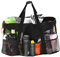 Gobesty Extra Große Strandtasche Reisetasche, 70x45x18cm Netztasche für Sandspielzeug Faltbare Handtaschen Sand Spielzeug Wasserspielzeug Aufbewahrungstasche, Schwarz