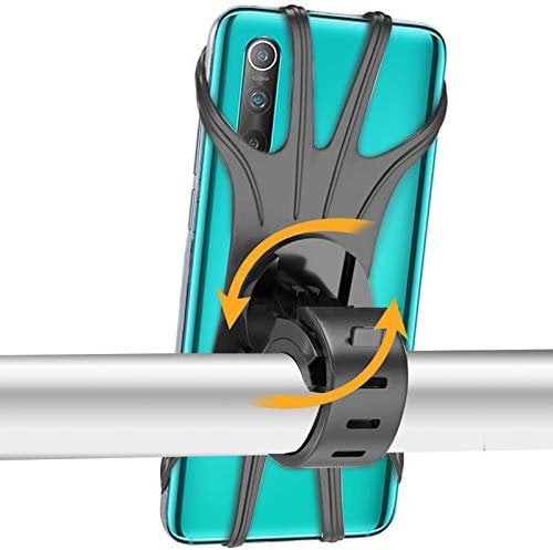 EPILUM Support Téléphone Vélo & Moto Universel Rotatif à 360° Support Téléphone Moto Porte Téléphone Vélo Compatible avec Smartphone de 4,0-6,5 Pouces pour iPhone 11 X/8 Plus/8/7 Plus, Samsung