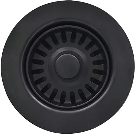 EADOT - Conjunto de Drenaje de Fregadero de Cocina Negro de 3-1/2 Pulgadas con colador de Cesta y tapón, colador de Cesta de Drenaje de Cocina para fregaderos de Cocina de Granito/Arcilla refractaria