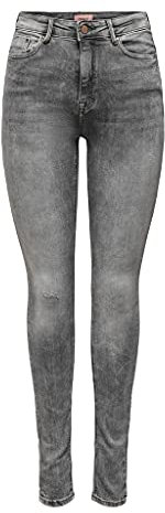 ONLY Damen ONLPAOLA Life HW Skinny AZG852 NOOS 15230693, Medium Grey Denim, M/32