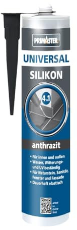 Primaster Universalsilikon 4 in 1 Anthrazit 300ml Vergilbungsfrei Innen&Außen