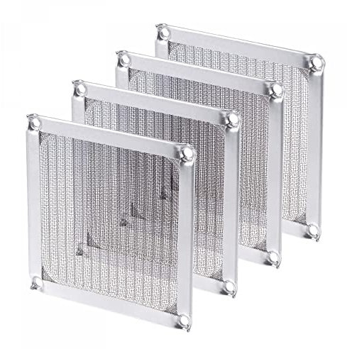 sourcing map 92mm Computer Fan Filter Grills Stainless Steel Mesh Dustproof Case Cover for Computers, Pack of 4