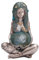 SHOWFEICAT Göttin Statue, Gaia Statue Mutter Erde Natur Mond Statuen, Harz Hexe Spirituelle Figur Home Room Decor Garten Dekoration Erde Tag Dekoration