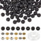 nbeads 320 Stück Natürliche Schwarz Lava Perlen Kit, 200 STK 8mm Natürliche Lava Stein perlen Stein 120 STK 6 Stile Tibetischen Stil Legierungs Spacer perlen Für Schmuckherstellung