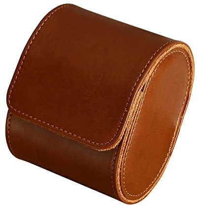 Siremig Uhrenbox 1 Uhr, Watch Travel Case, PU Leder Uhrenrolle, Uhren Aufbewahrungsbox, Uhrenkasten, Uhr Geschenkbox für Weihnachten Jubiläum Geburtstag, Schwarz