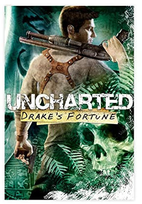 RIELLI Uncharted Drake's Fortune Game Leinwandposter Wandkunst Dekor Druck Bild Gemälde für Wohnzimmer Schlafzimmer Dekoration Rahmen: 30 x 45 cm