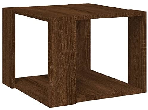 vidaXL Couchtisch Beistelltisch Wohnzimmertisch Kaffeetisch Sofatisch Teetisch Tisch Wohnzimmer Braun Eichen-Optik 40x40x30cm Holzwerkstoff