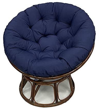 Morbuy Papasansessel Kissen Sitzauflage, Wasserdicht Rundes Dicke Stuhlkissen Bequem & Weich Sitzkissen Hängesessel für Indoor Outdoor Garten Stuhlauflage (40x40C,Navy)