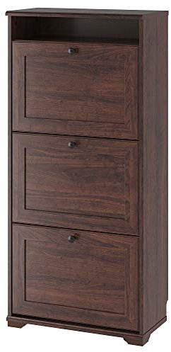 IKEA Schuhschrank, BRUSALI, 3 Fächer, 61x30x130 cm, braun
