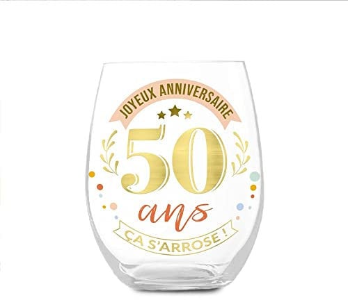 STC Verre Rond Cadeau 50 Ans