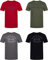 TOM TAILOR Tshirt Herren Baumwolle Regular Fit 4er Pack Set Rundhals Kurzarm Sommer Tee Shirt Logoprint 100% Baumwolle, Größe:XXL, Farbe:Obsidian Black (28992)