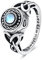 HUKKUN Mondstein Urnenring für Asche für Frauen, Sterlingsilber, keltischer Feuerbestattungsschmuck Asche, Andenken, Geschenk für Mutter, Schwester, Freundin