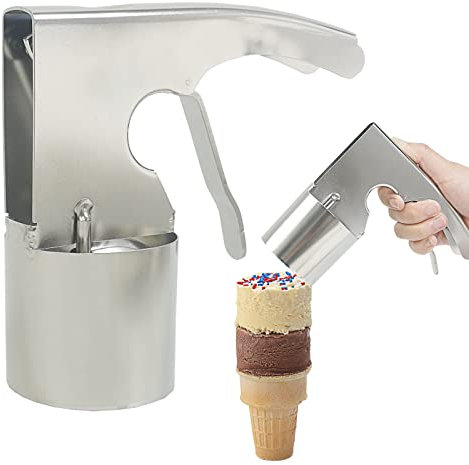 1/2pcs Ice Cream Scooper, Cylindrical Ice Cream Scoop for Sandwiches, Stainless Steel 304 Old Time Ice Cream Scoop with Trigger Release (1Pack)