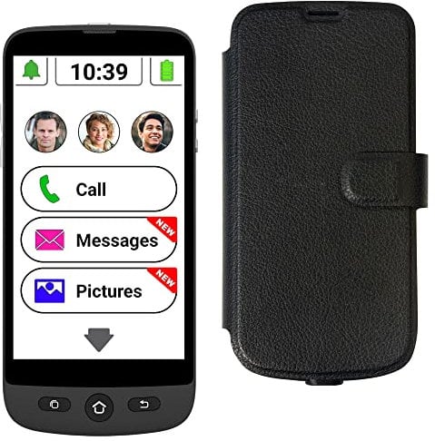 SWISSVOICE S510-M Senior Mobile Phones for Elderly with Magnetic Charger and Wallet - Big Button Mobile Phone - Unlocked SIM Free Easy Smartphones for Seniors - Mobiles for Old People - SOS button