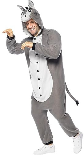 Funidelia Disfraz de burro onesie para adultos, Animales - Traje para adultos para fiestas, Carnaval y Halloween - Talla S-M
