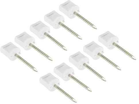 PATIKIL Bogenschießen Zielstifte 10 Stück Scheibennägel Manganstahl Legierung Nägel Aufnahme Zielstift Fixiert Bogensport Zubehör für Zielscheibe Bogenschießen Halten Papierfläche Weiß