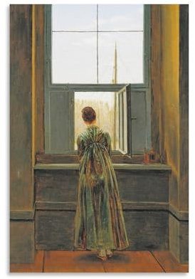 Frau am Fenster von Caspar David Friedrich Druck Poster Kunstwerke Bild Druck Poster Wandkunst Schmerzen