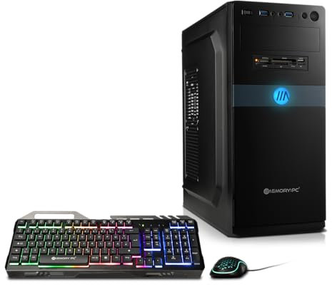 Silent High End Office/Multimedia PC i9-14900K 24x 3.2 GHz, 16 GB DDR4 RAM, 1 TB M.2 SSD, UHD Graphics 770, Win 11 Pro inkl. Tastatur und Maus Set WLAN