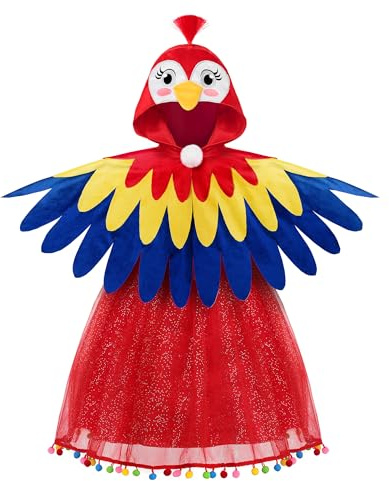 ReliBeauty Disfraz Loro niña Pajaro Cosplay Halloween Carnaval