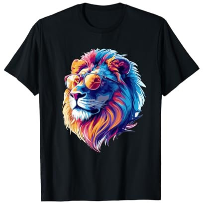 Löwe mit Brille Hipster Löwe T-Shirt