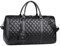 35L Business-Aufbewahrungstasche für Damen und Herren,Nass- und Trockentrennung,große Reisetasche/Handtasche/Boarding-Tasche/Business-Tasche (schwarzes PU-Plaid)