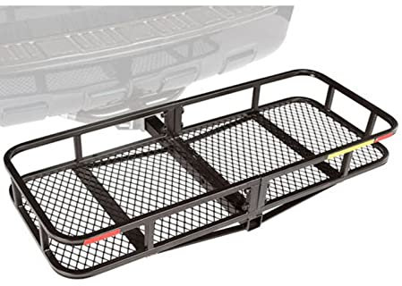 Transporteur de Fret à Attelage Pliable de 60x21x6, Transporteur de Fret à Attelage Robuste, Durable et Sûr, Capacité de 550 Lb, Porte-bagages Arrière, Adapté Aux Voitures, Camions, Camping